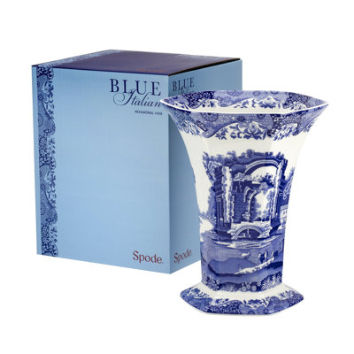 Classic Blue Italian - Hexagonal Vase