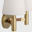 Luminaire mural de salle de bain 1 lumière Lauren Ralph Lauren Grayson avec abat-jour en lin blanc-112738218-112738215-112738217