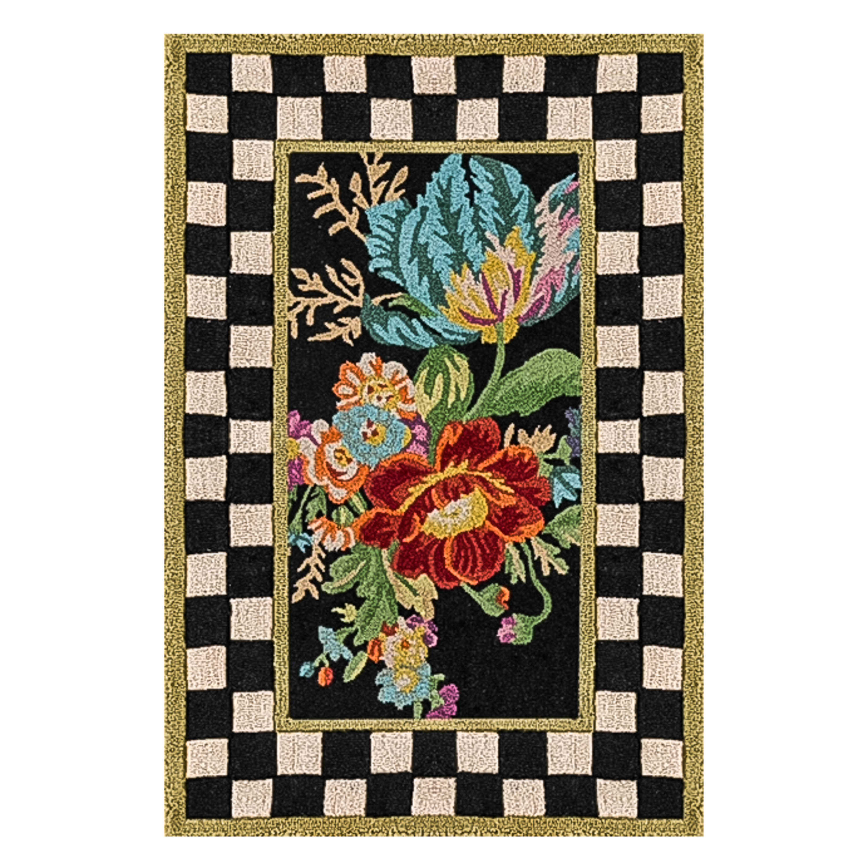 MacKenzie-Childs Flower Market 2' x 3' Washable Door Mat & Reviews | Wayfair