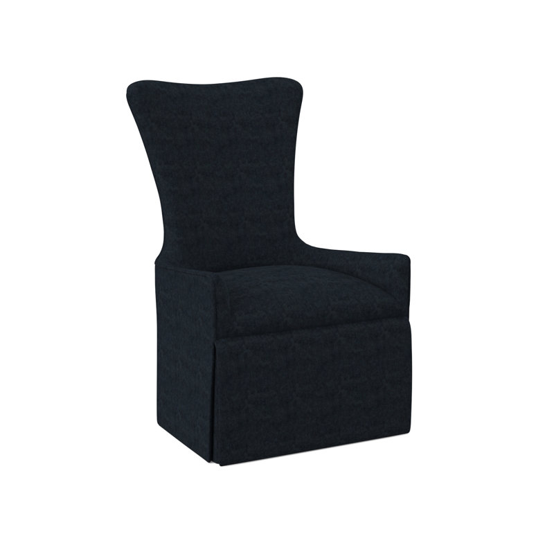 Chaise d'hôte Providence - à jupe, Espresso, Mélange de polyester ébène Margaret