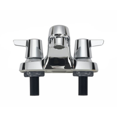 Nonmetallic 4" Centerset Bathroom Faucet In Chrome