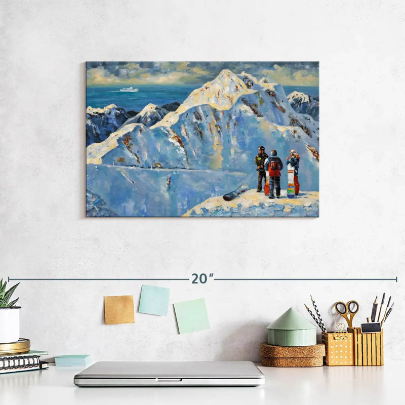 Sireci Ski Mountain, 8" H x 12" W
