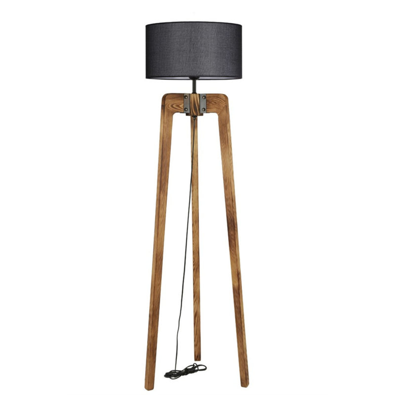 Lampe trépied 67 po Claycomb, Noir