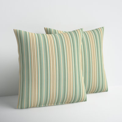 Zoa Striped Sunbrella® Indoor/Outdoor Throw Pillow