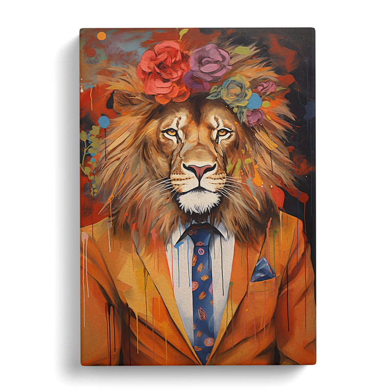 Lion Dadaism - Print, 50cm H x 35cm W x 3cm D
