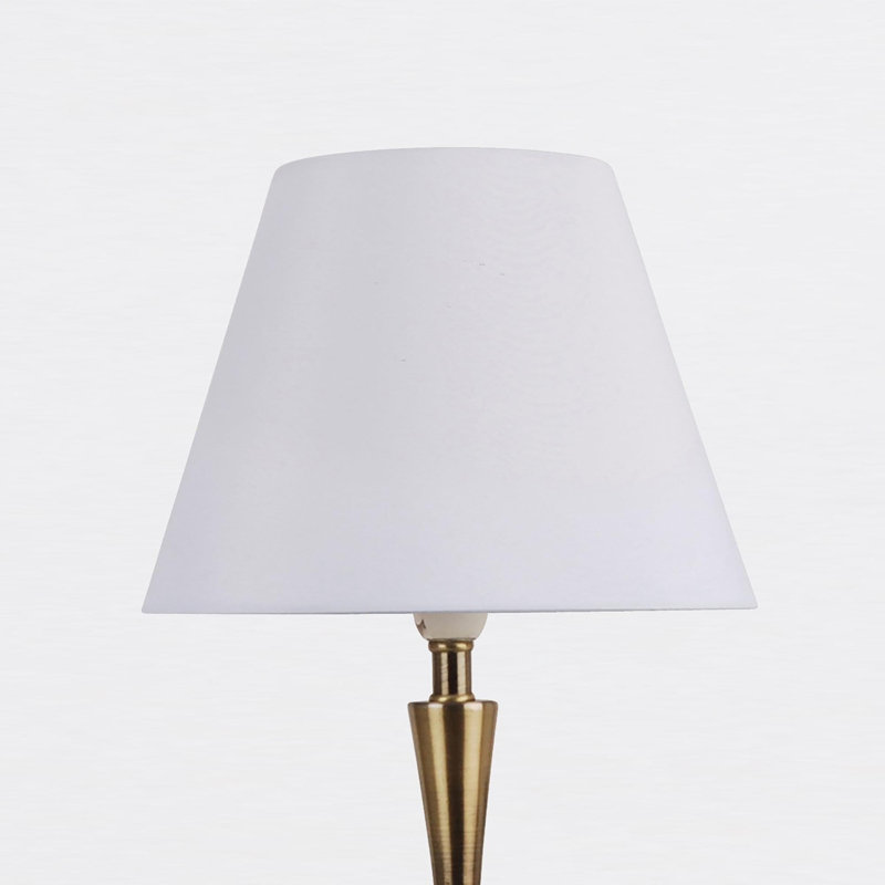 Laskowski Metal Table Lamp, Antique Brass, White
