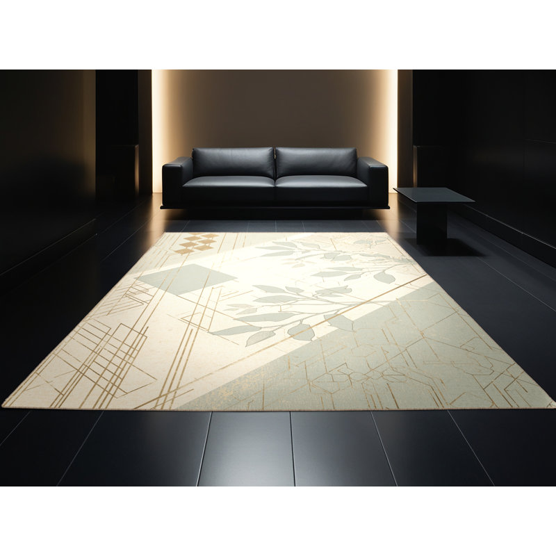 Tapis beige lavable à la machine Paesyn Eucalyptus, 7 x 10