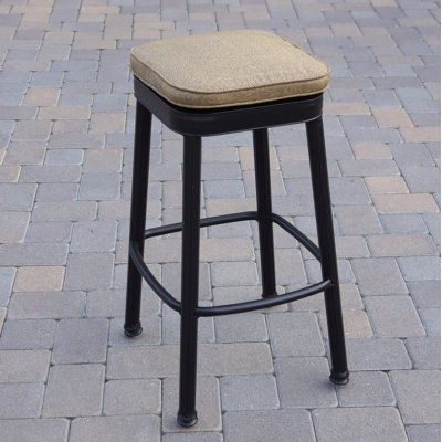 Coggeshall Outdoor Patio Stool with Cushion