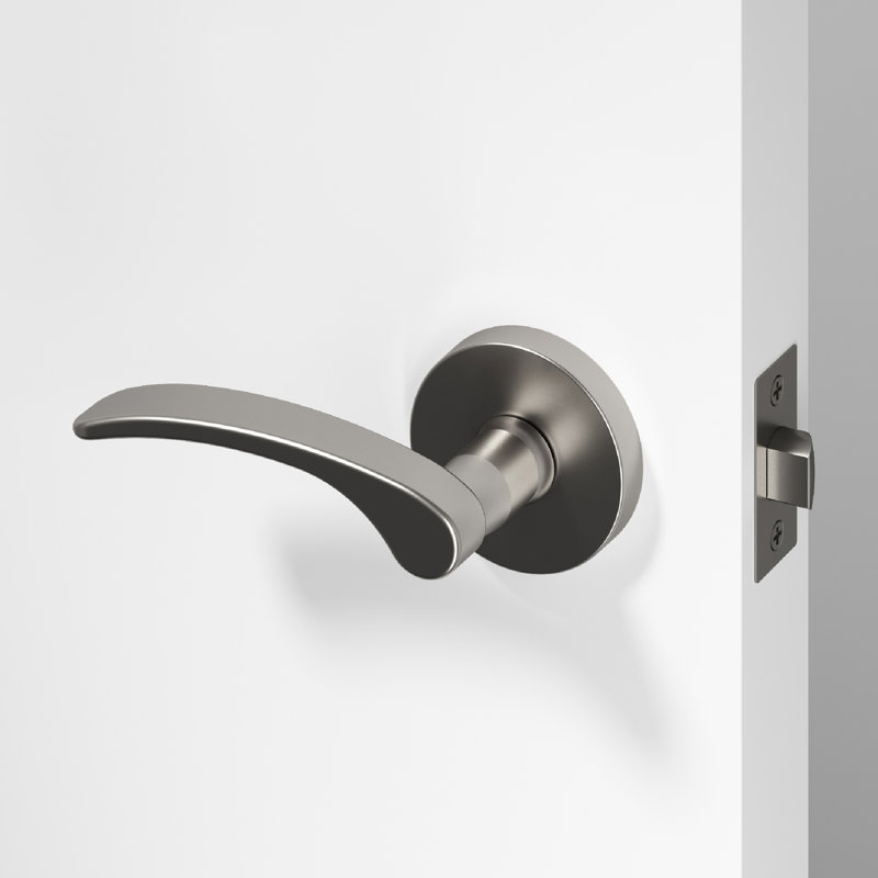 Brook Passage Door Lever Modern Concealed Design For (Hall & Closet) – Sleek Minimalist Style in Brushed Nickel
