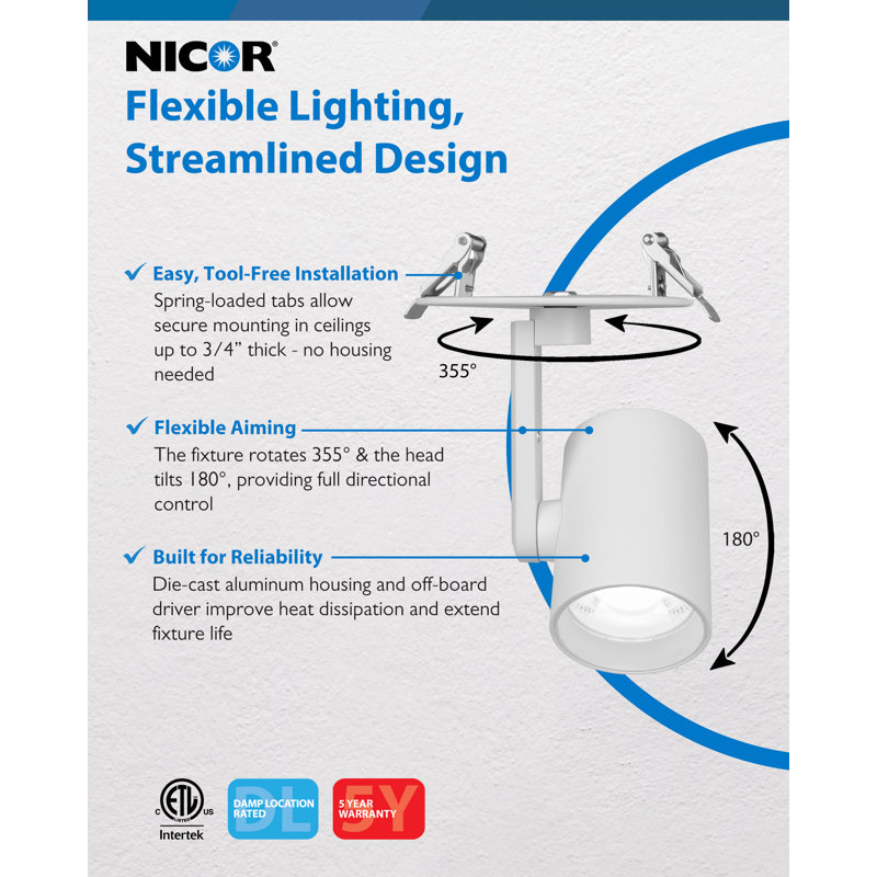 3" White Selectable LED Monopoint