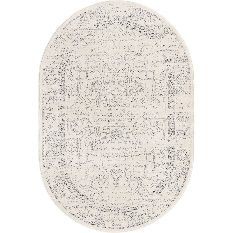 Mekalah Oriental Indoor Rug, Oval 4' x 6'