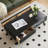 Retro rectangular solid wood coffee table-2120969798