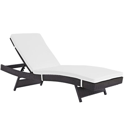 Peer Outdoor Patio Chaise, Espresso by Modway