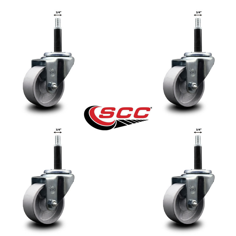 Ensemble de roulettes extensibles pivotantes 3 pouces 3 pouces SCC