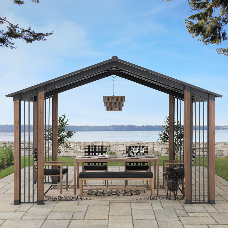Clint 13 Ft. W x 11 Ft. D Solid Wood Patio Gazebo