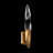 Kindjal Dimmable LED Armed Crystal Sconce With 3-CCT Color Temperature Selectable Switch (3000K-3500K-4000K)-70587729
