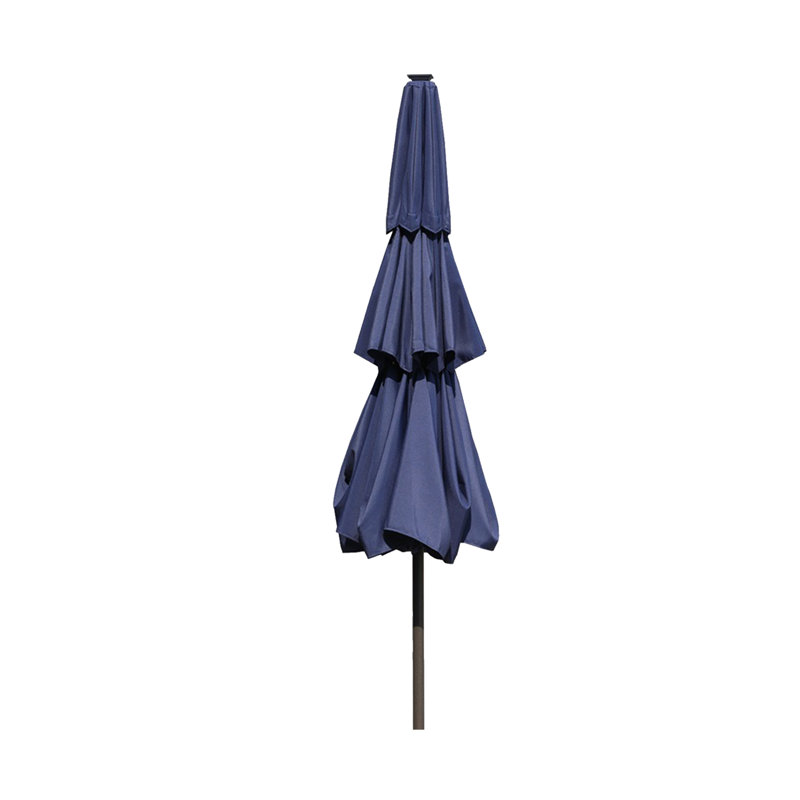 Parasol de marché éclairé 11 pi Nordmeyer, Bleu marine