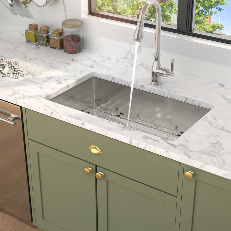 Undermount Kitchen Sink - 32"X19" Stainless Steel 16 Gauge Deep Single Bowl Sinks
