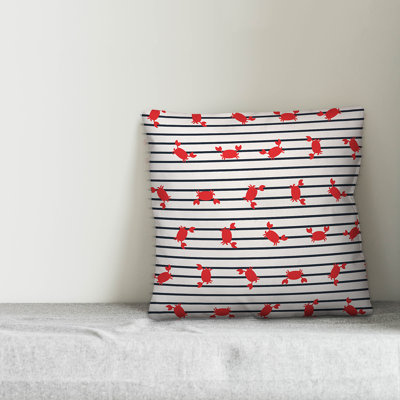  Dancing Crab Throw Pillow