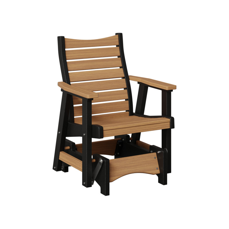 Fauteuil oscillant simple Berlin Gardens Bristol, Natural Teak Top/Black Base