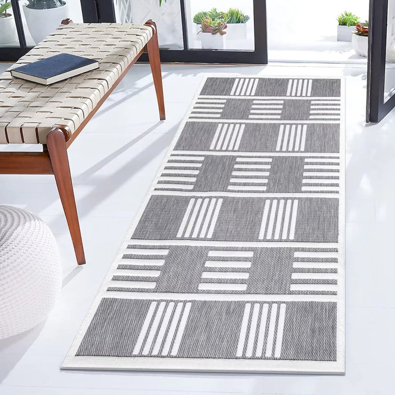 Modern Non-Slip Area Rugs – Grey Cream – Living Room, Hallway Runner, Kitchen & Door Mat – Multiple Sizes
