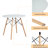 Stylish Dining Room Table Set For 4, Elegant 5-Piece Round Dining Table Set (White And Black)-1977357684