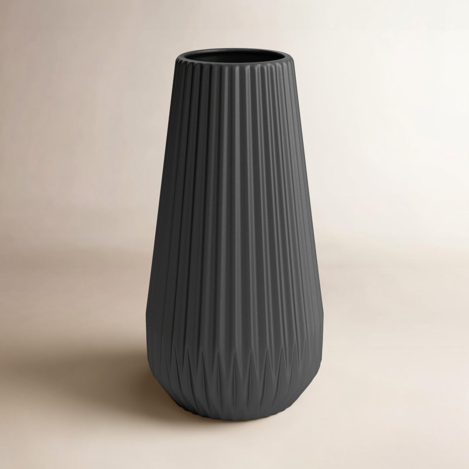 Stoneware Table Vase, Black