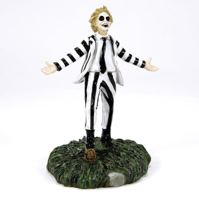 Hot Properties Village Beetlejuice Say It Three Times Figurine 4in H