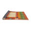 Tapis contemporain rouge / beige / vert-1198952120