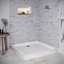 Base de douche carrée en acrylique l 36 po x P 36 po, bonde incluse