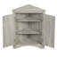 Armoire triangulaire à tablettes réglables en chêne - avec salle de bain-1627279943