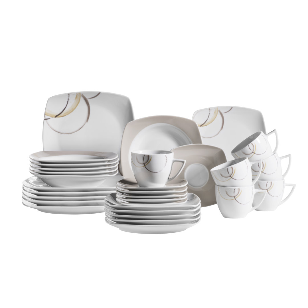 30 Piece Dinnerware Set, Service for 6