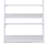 Acadian 63"H Solid Wood Transitional 5-Shelf Ladder Bookcase with Slanted Frame and Open Storage-1932075336-1932596971