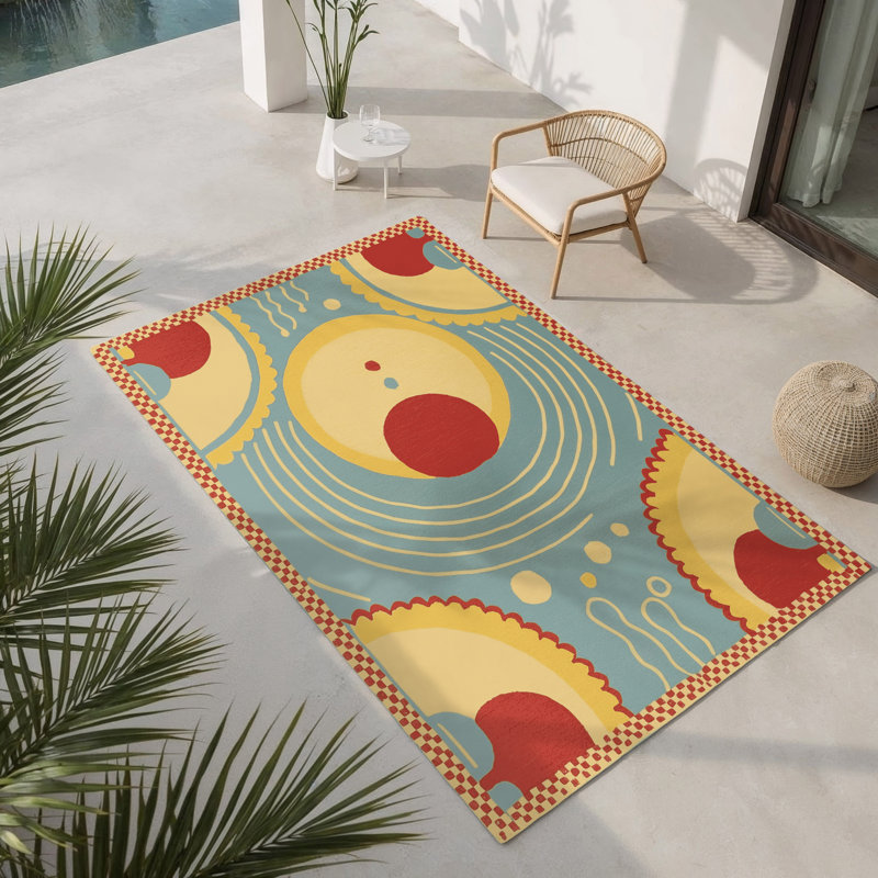 Vibrant Bounce Indoor And Outdoor Area Rug, Rectangle 1'6" x 2'6"