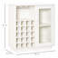 Hiligua 20 Bottle Floor Wine Bottle & Glass Rack in White
