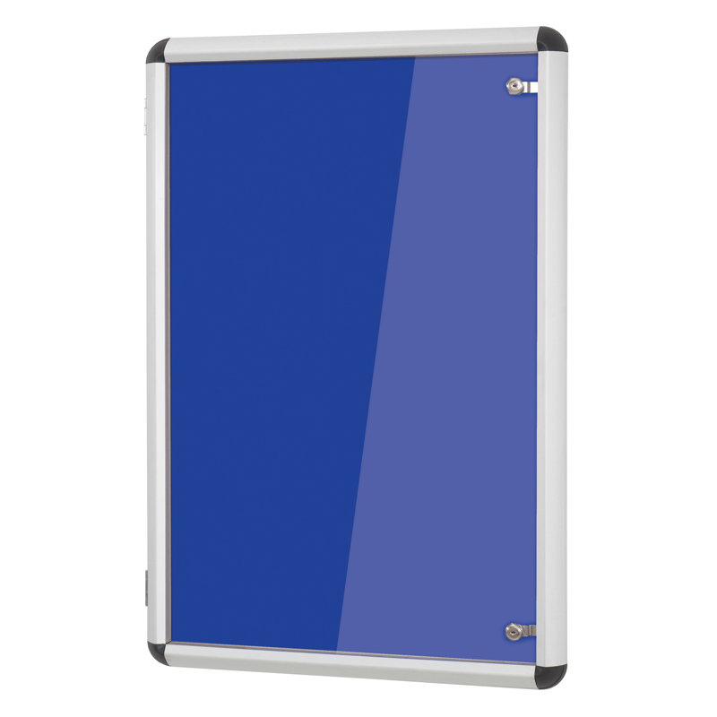 Wall Mounted Bulletin Board, 120 cm H x 90 cm W, Royal Blue