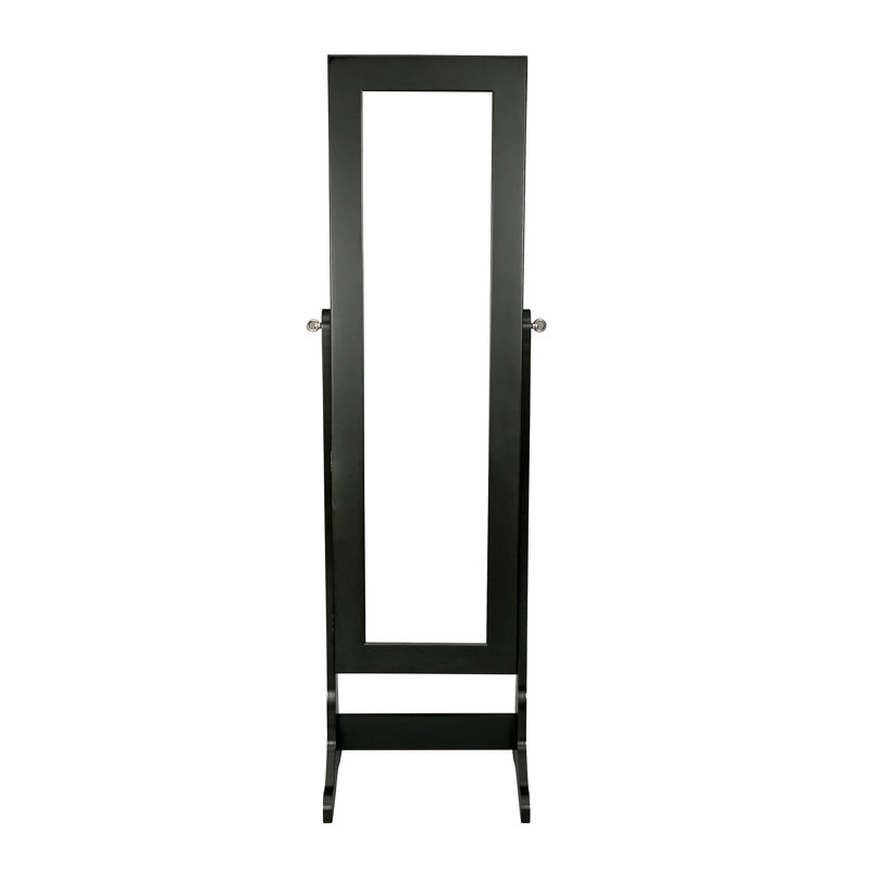Armoire à bijoux en bois massif avec miroir