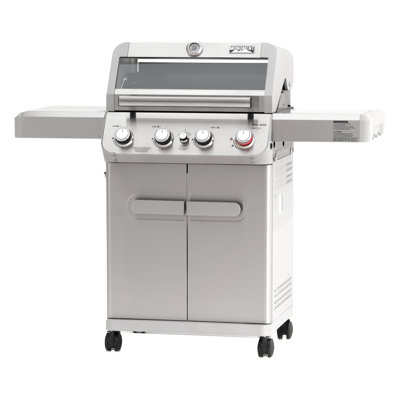  Monument Grills M410MBZ 4-Burner Gas Grill with Broil Zone, 39,000 BTU Winter-Ready Performance, 570 Sq. In. Cooking Area, 304 Stainless Steel Burners & Easy-Clean Grease System