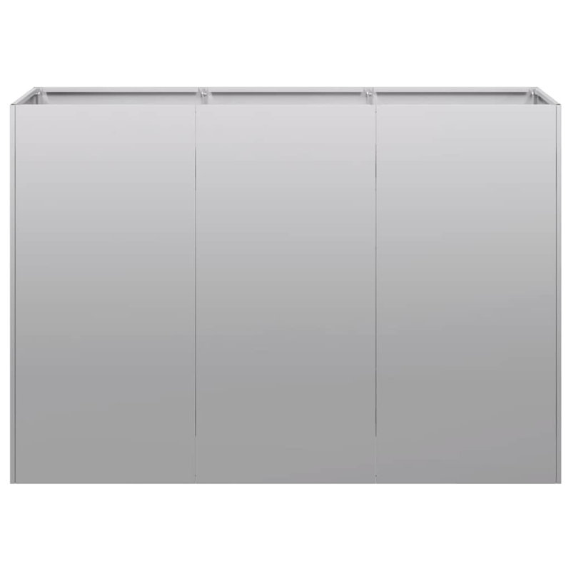 Metal Planter Box, 31.50" H x 47.24" W x 15.75" D, Gray