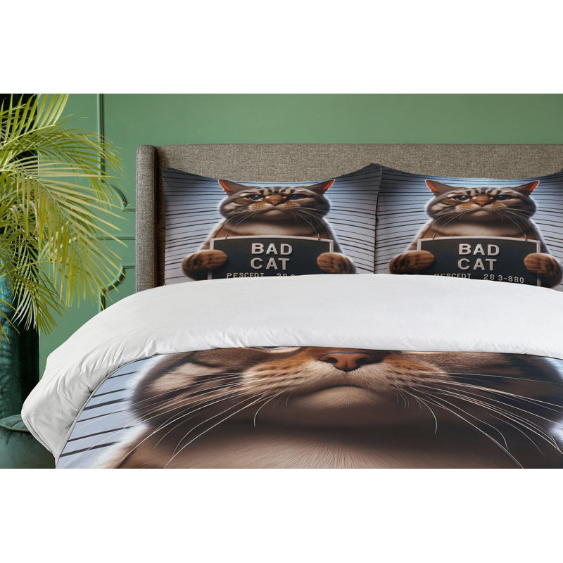 Cat Duvet Cover, Queen Duvet Cover + 2 Standard Shams