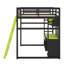 Lit mezzanine en bois avec bureau-879620465