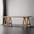 Simple log-style large rectangular solid wood dining table-716444357