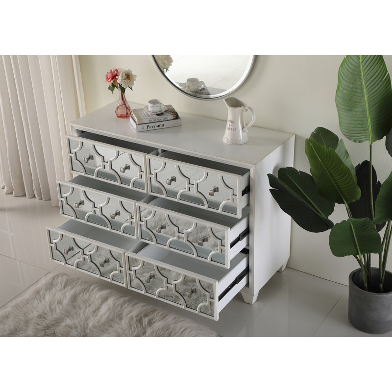 48 " W 6 - Drawer Dresser, Antique White