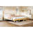 King Size Bed Frame With Fleece Upholstered Headboard, Rubber Wood Structure, 47.5 - Inch High Supportive Slats For Mattress Solid Frame, Side Panels, Tapered Legs Support And Bedroom Style-1150194958