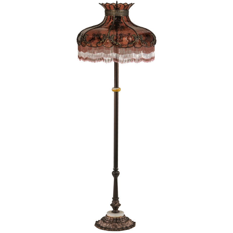 Greenbriar Oak Floor Lamp, Brown/Orange