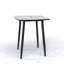 Table de bar d'extérieur ronde en aluminium antirouille 35,4 po avec trou pour parasol
