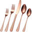 Ensemble de couverts 40 pièces pour 8 ustensiles de cuisine en acier inoxydable avec poignées martelées élégantes pour un usage quotidien et des occasions spéciales-1069748884