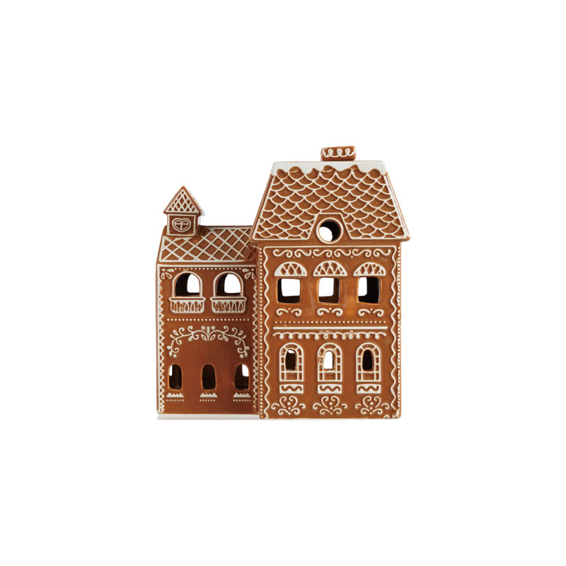 Dolomite Clay Gingerbread House with Glazed Detailing