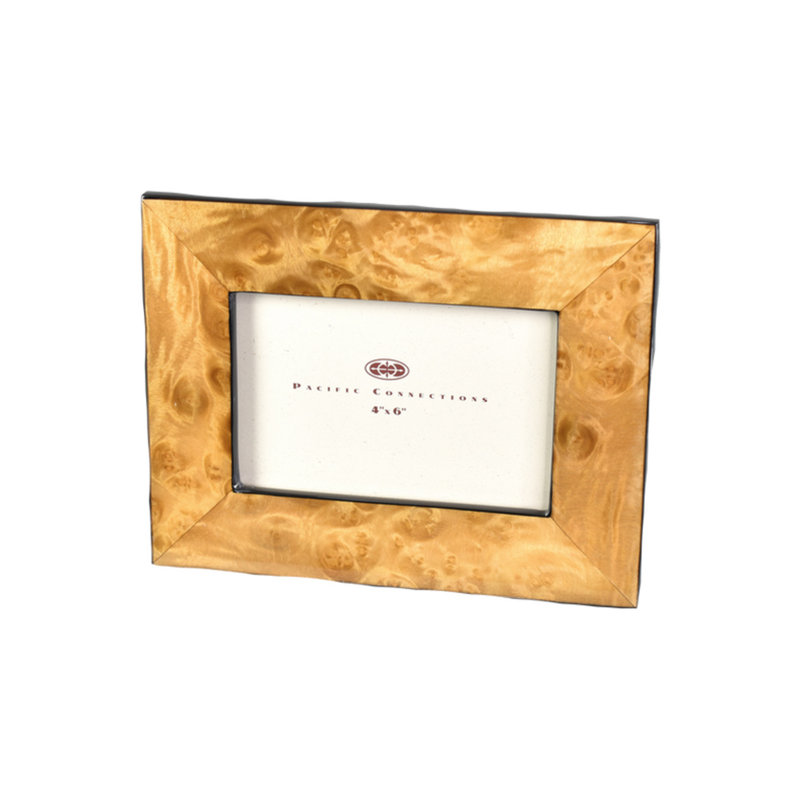 Wood Single Picture Frame, Walnut Burl, 6" W x 4" H