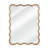 30"x40" White Wavy Rectangle Solid Wood Frame Decorative Mirror for Stylish Interiors-787028708-787028633